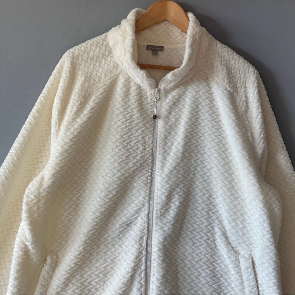 Talbots Patterned Fleece Jacket - Picture 9 of 11